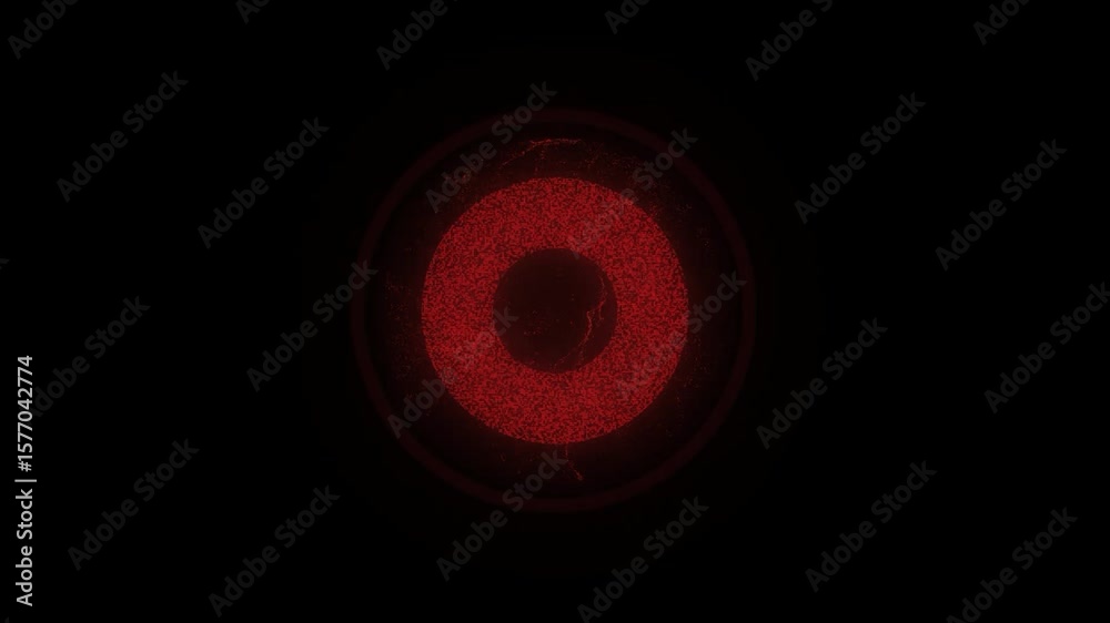 Red Futuristic Circular HUD Animation for Sci-Fi Interface and Tech Background
