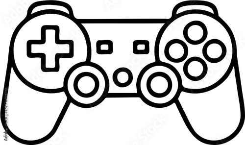 joystick icon vector illustration, isolated on white