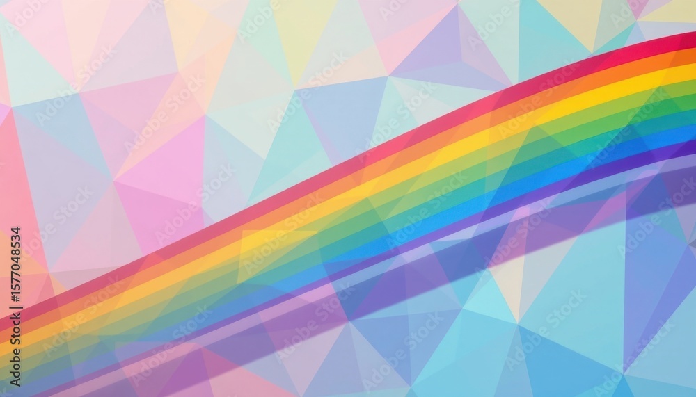 Fototapeta premium an elegant lgbt pride background featuring rainbow geometry abstraction, with daylight inspired palettes, intended for hr inclusion workshops.