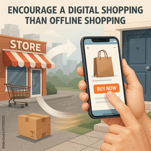 mobile phone with shopping cart showing doing a digital shopping.