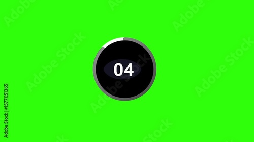Futuristic Digital Countdown Timer from 10 to 0