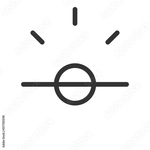 Abstract circular graphic design with rays emanating outward  