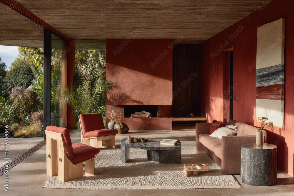 Fototapeta premium explore vibrant color trends in interior design for reflecting essence of countries styles