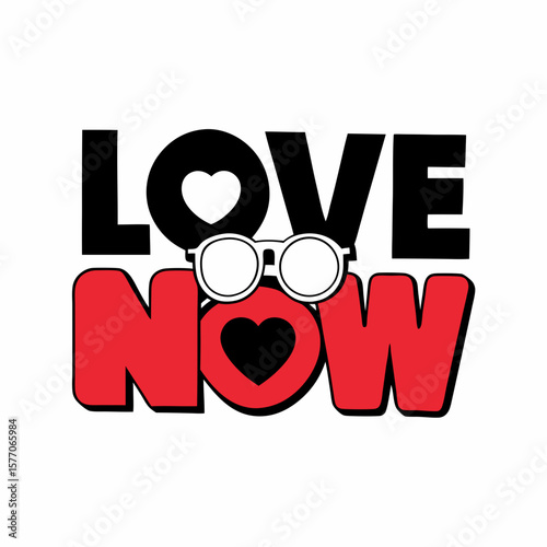 typography design of love now