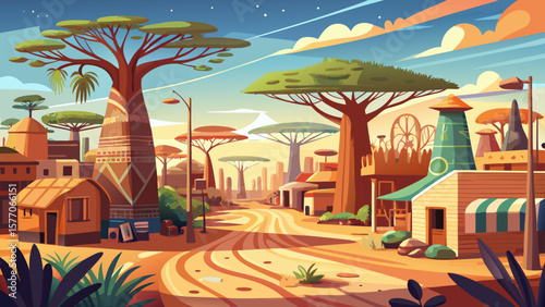 Ouagadougou, Burkina Faso – Dusty streets, tall baobab trees, and cultural centers define the heart of West Africa, pulsing with life .