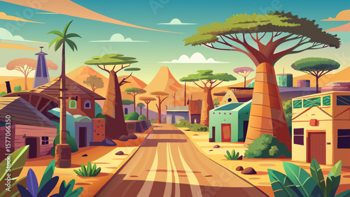 Ouagadougou, Burkina Faso – Dusty streets, tall baobab trees, and cultural centers define the heart of West Africa, pulsing with life .