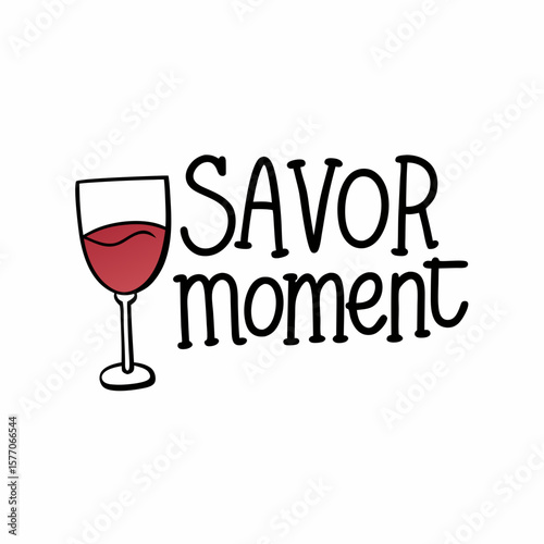 vector illustration of wine glass