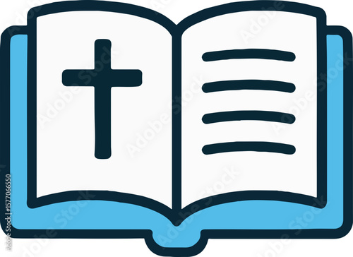 open book with cross
