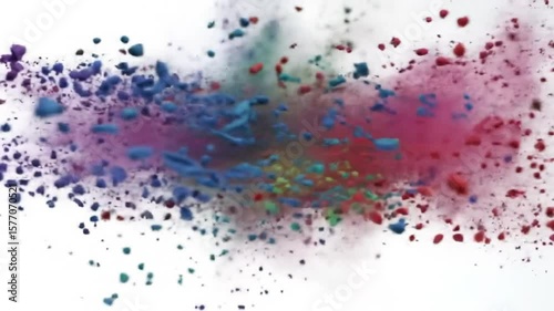 Abstract colorful paint splashes creating a vibrant watercolor grunge texture