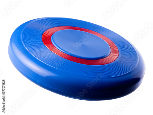 Blue red frisbee disc isolated on a transparent background