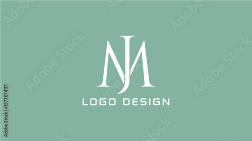 MJ monogram logo with stylized initials and vertical structure, ideal for consulting, legal services, and modern business identity