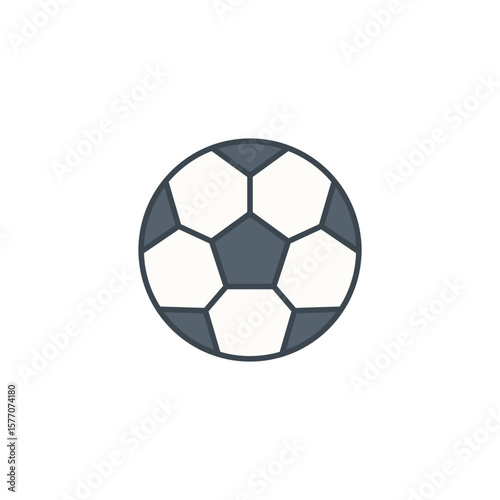 An icon of a classic black and white soccer ball, representing the core object of the sport.