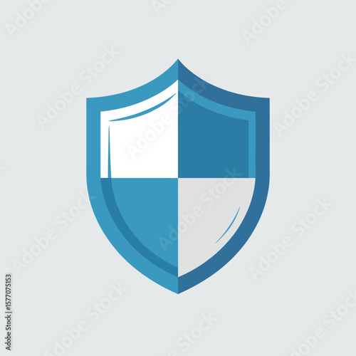 Free Download Flat Blue and White Shield Icon Graphic Design Element Security Protection Symbol Digital Asset - GFXLoad
