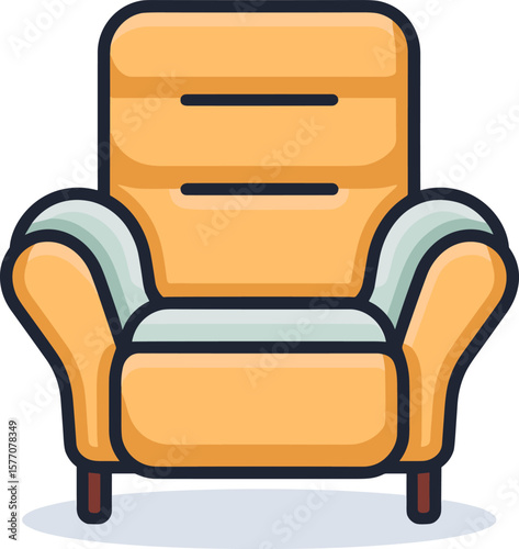 Comfortable Armchair: Modern Interior Seating for Relaxing at Home
