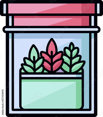 Botanical Jar: A Miniature Ecosystem in Glass Container