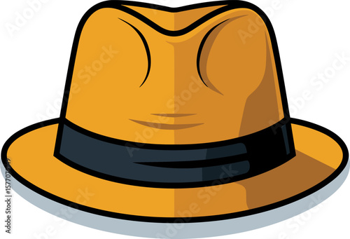 Stylish Fedora Hat. Classic Fashion Accessory. Vintage Headwear.
