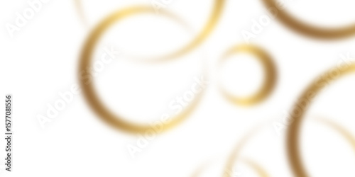 White and golden abstract background with geometric circle shapes. Modern graphic design element design. Circular Line Pattern Background. Abstract Business Banner. Technology Wallpaper. Illustration.