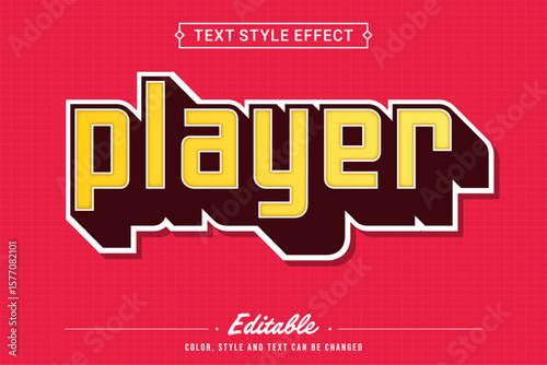 Editable Block Text Effect with Retro Gaming Style