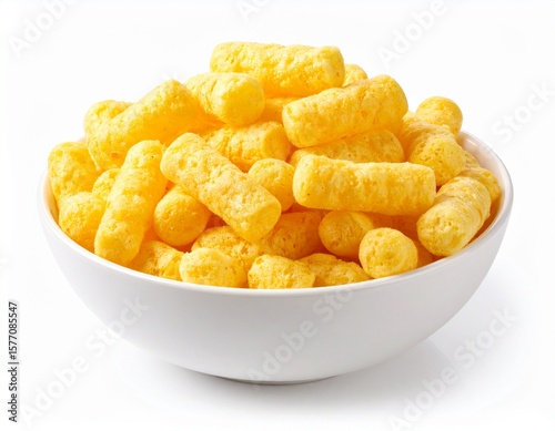 Corn sticks with white background.
