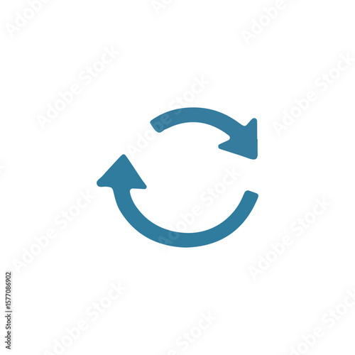 Free Download A blue circular arrow icon indicating a refresh, reload, or recycle action on a white background. - GFXLoad