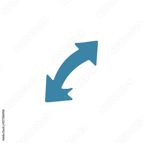 Blue Curved Diagonal Two-Way Arrow Illustration Free Download Blue Curved Diagonal Two-Way Arrow Illustration - GFXLoad