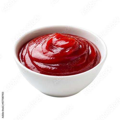 Wallpaper Mural Red Ketchup in White Bowl on transparent background Torontodigital.ca