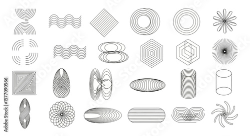 Abstract Wireframe Geometric Shapes Collection for Design Elements and Backgrounds (illus create 1 (257).eps)