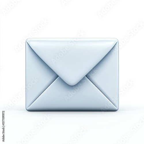 Smooth and Modern 3D Email Envelope Icon Design for Digital Communication and Marketing Purposes