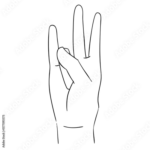 スーリヤ・ムドラの白黒イラスト