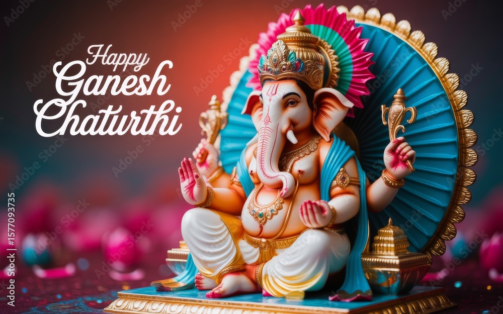 Fototapeta premium Ganesh Event Poster Template
