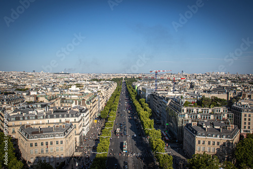 aerial view of paris