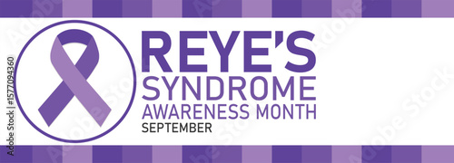 Reye's Syndrome Awareness Month September Purple Ribbon Poster