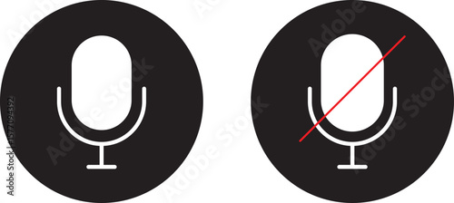 Phone calling icon vector set. Microphone symbol, Video call icons, Mute play symbol, web and button icons. vector symbol
