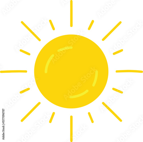 Sun and clouds vector illustration: a timely business concept