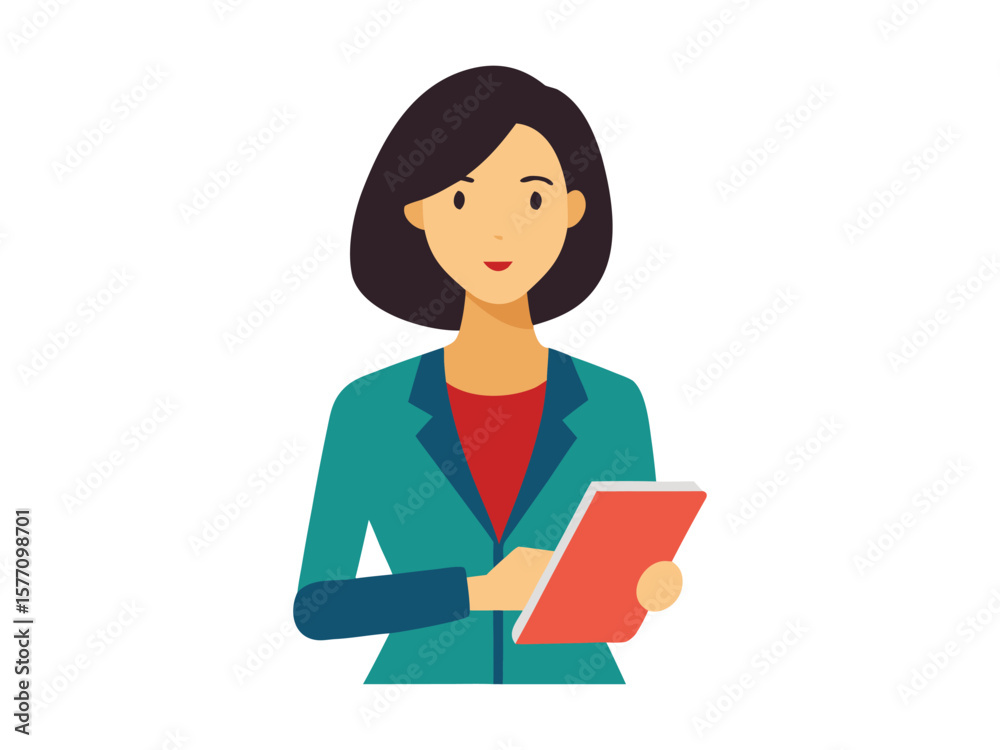 business woman vector on white background business woman vector on white background