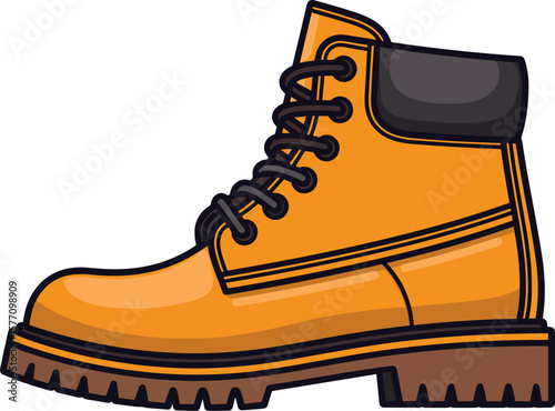 Stylish Yellow Leather Boot for Fashion and Outdoor Adventures
