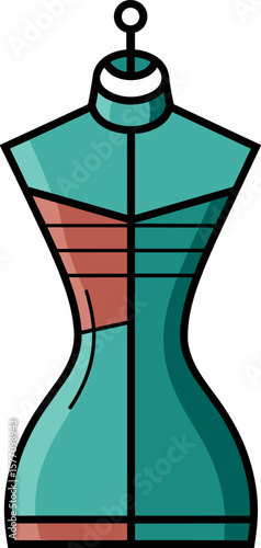 Elegant Mannequin Vector Graphic for Fashion Design Projects