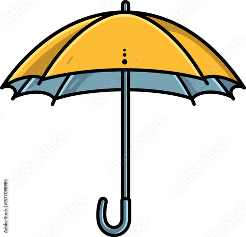 Stylish Umbrella Icon for Weather Protection and Design Elements