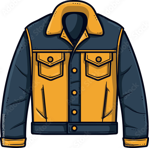 Stylish Denim Jacket: Modern Fashion Apparel for Trendy Lifestyle