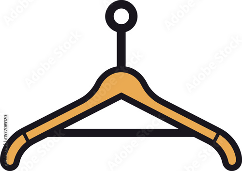 Minimalist Hanger Icon for Clothing Organization and Style