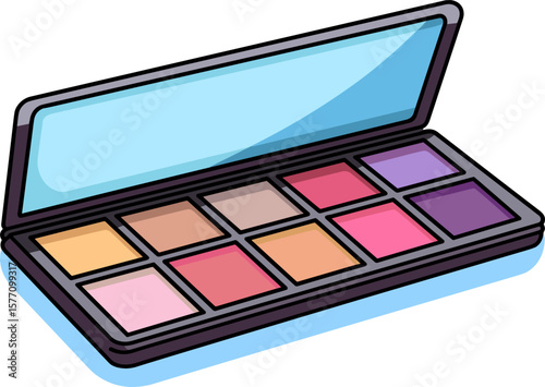 Palette of Beauty: A colorful eyeshadow collection.