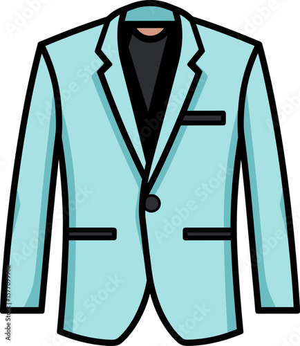 Stylish Light Blue Blazer Icon for Fashion and Formal Wear