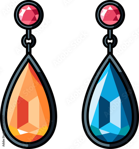 Elegant Gemstone Earrings: A Touch of Glamour & Style