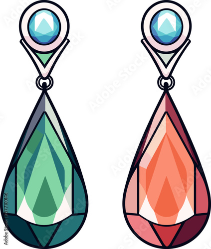 Elegant Gemstone Earrings - Fashionable Jewelry Design