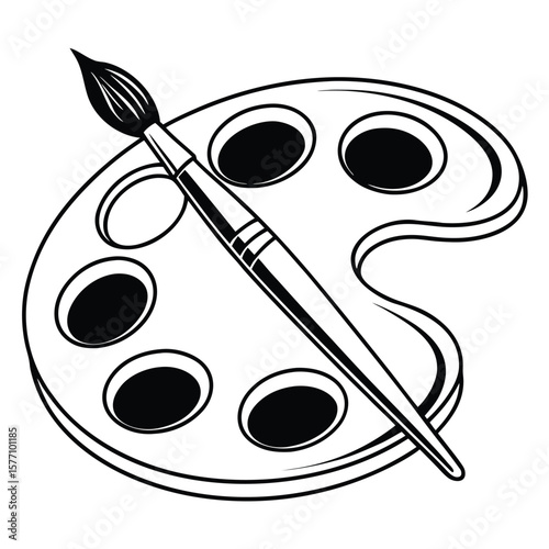 artist palette and brush
