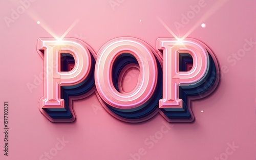 korean pop 3d editable vector text effect. trendy style text effect. High quality