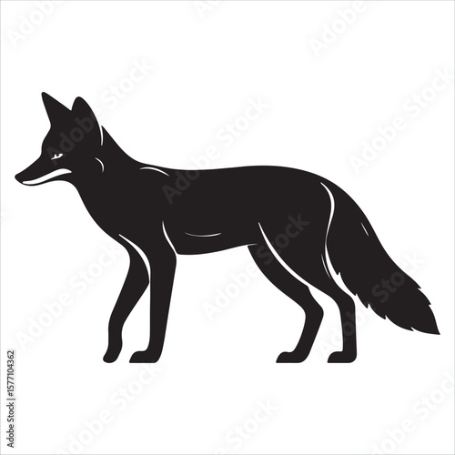 Elegant Fox Silhouette | Stylized Wildlife Vector