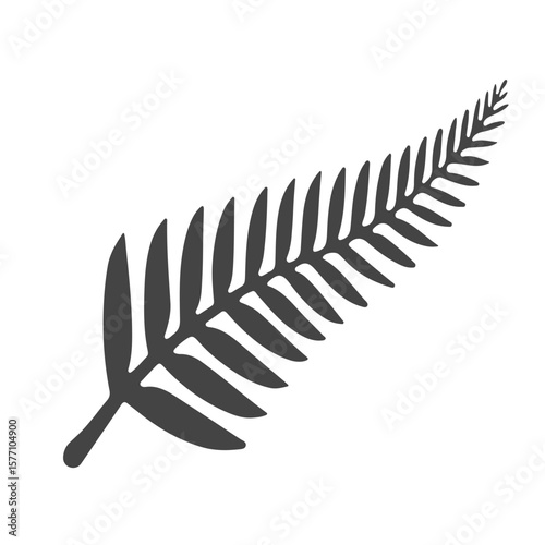 Fern black icon. Vector illustration