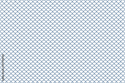 Skin or scale texture of snake, fish, dragon, reptile, mermaid seamless pattern isolated on transparent background. Simple geometric style of fish, mermaid, reptile, dragon, snake skin or scale.