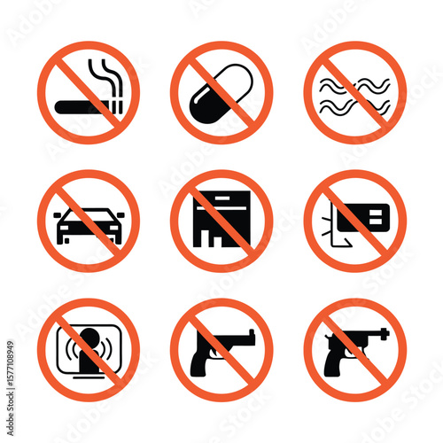 Free Download vector street elements and tools icons include traffic light road sign car police officer other     
 - GFXLoad